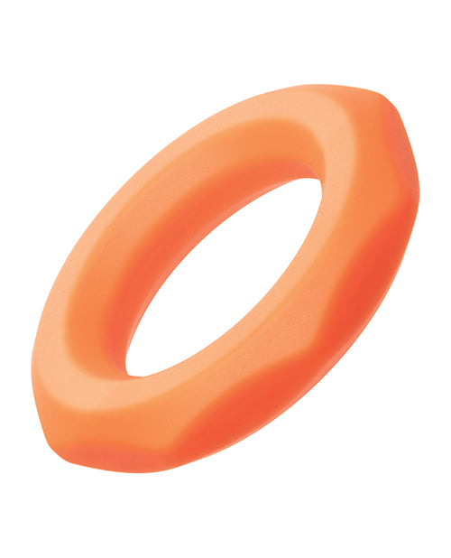 Alpha Liquid Silicone Sexagon Ring - Orange