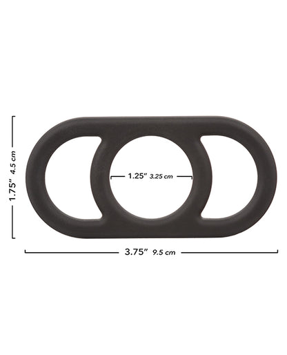 Alpha Liquid Silicone Commander Cock Ring - Black