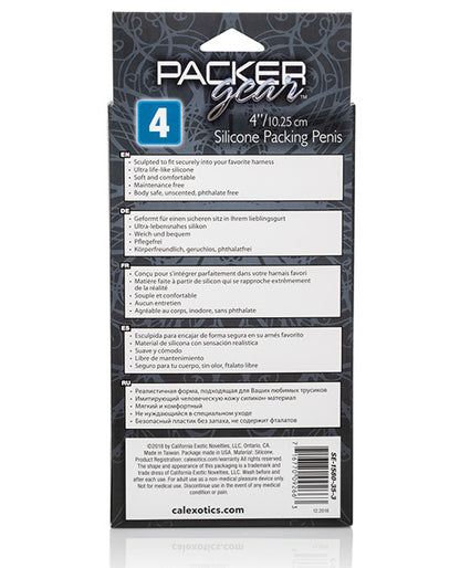 Packer Gear 4" Silicone Packing Penis - Black