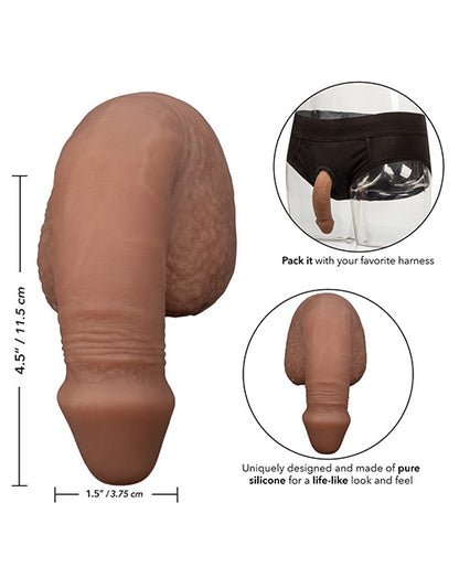 Packer Gear 5" Silicone Packing Penis - Brown