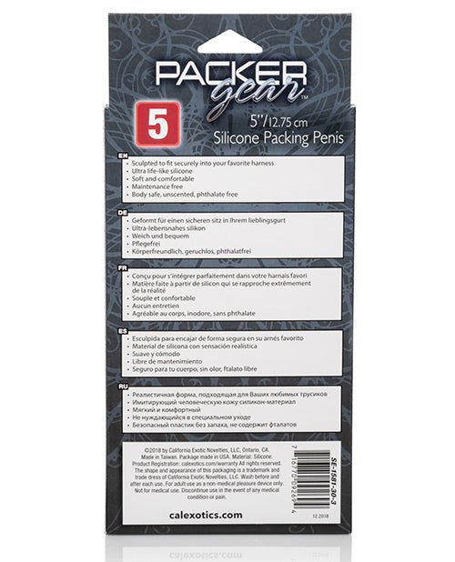 Packer Gear 5" Silicone Packing Penis - Brown