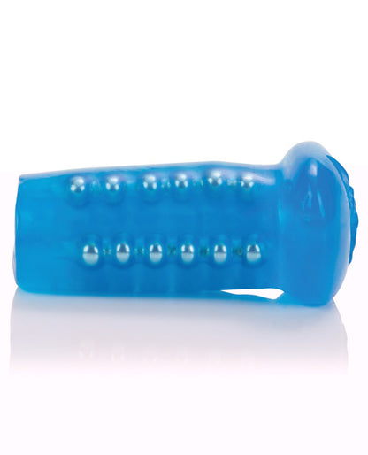 Basic Essentials Beaded Masturbator - Blue