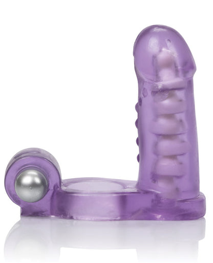 Double Diver Vibrating Enhancer w/Flexible Penetrator - Purple