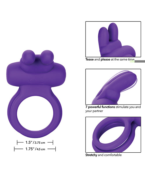 Silicone Rechargeable Rockin' Rabbit Enhancer - Purple