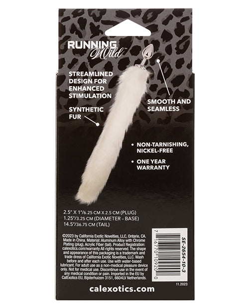 Running Wild White Tail Metallic Anal Probe