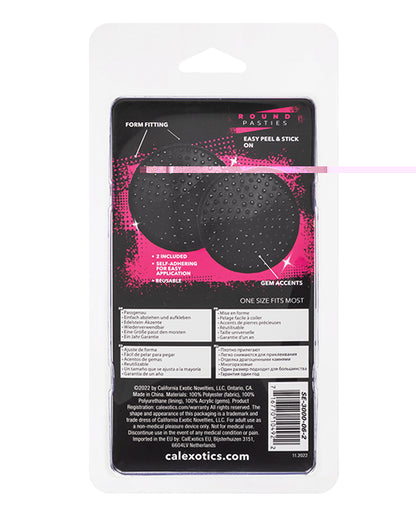 Radiance Round Pasties Black O/S