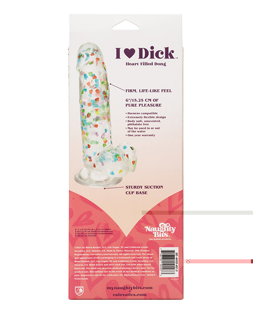 Naughty Bits I Love Dick Heart Filled Dong - Multicolor