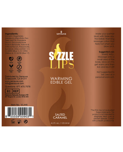 Sizzle Lips Warming Gel - 4.2 oz Salted Caramel