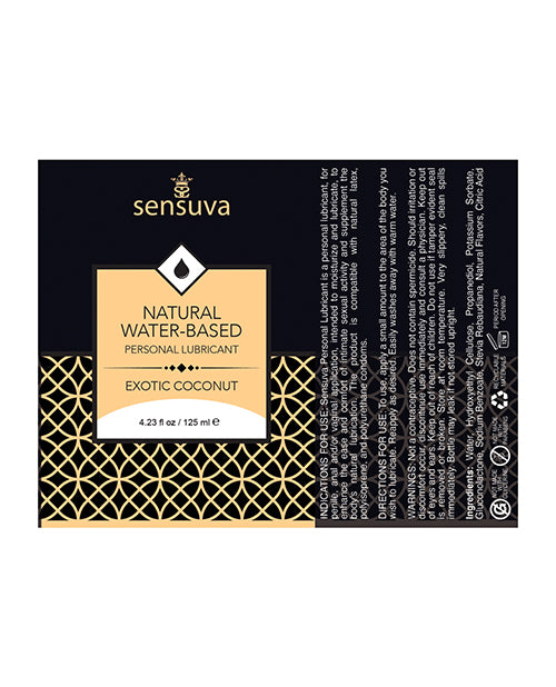 Sensuva Natural Water Based Personal Moisturizer - 4.23 oz Exotic Coconut