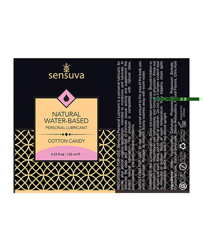 Sensuva Natural Water Based Personal Moisturizer - 4.23 oz Cotton Candy