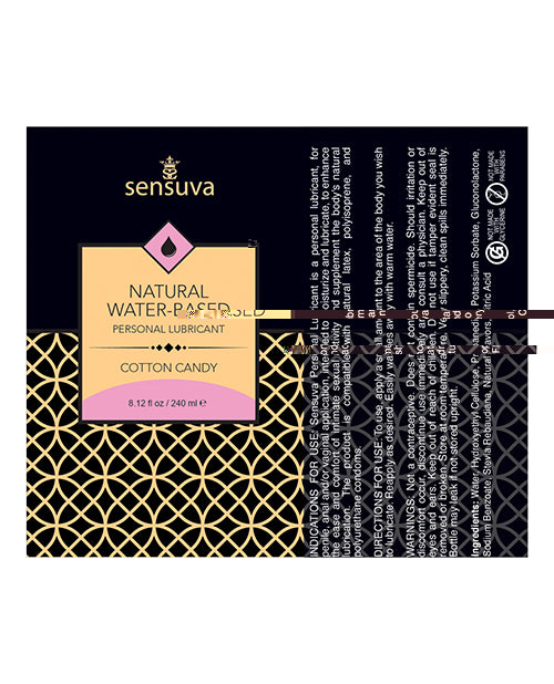 Sensuva Natural Water Based Personal Moisturizer Single Use Packet - 6 ml Cotton Candy