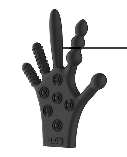 Shots Fistit Silicone Stimulation Glove - Black