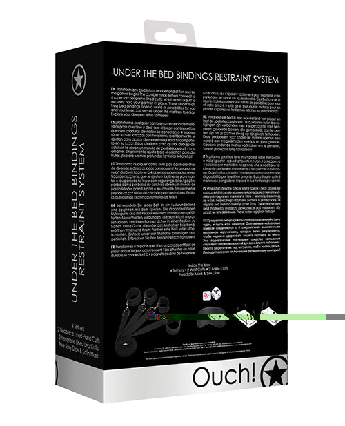 Shots Ouch Bed Restraint System - Black
