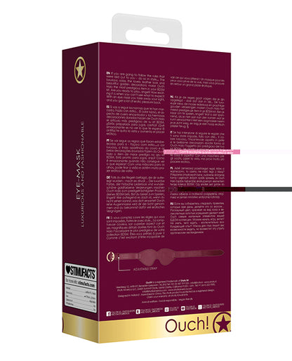 Shots Ouch Halo Eyemask - Burgundy