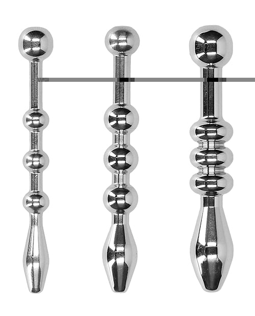 Shots Ouch Urethral Sounding Metal Plug Set - 58mm