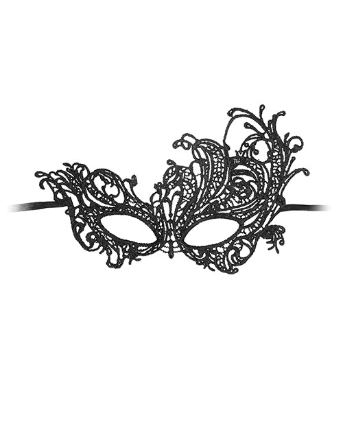 Shots Ouch Black & White Lace Eye Mask - Royal Black