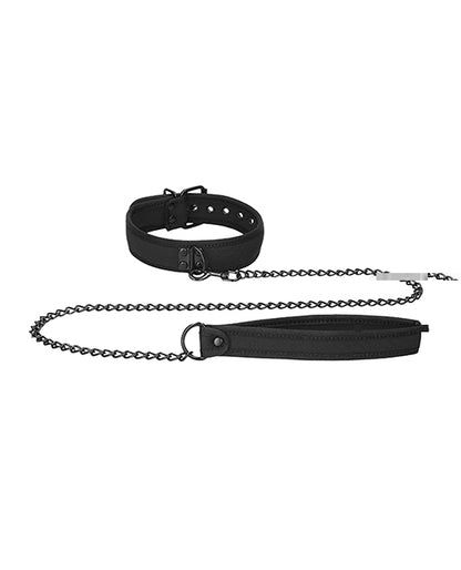 Shots Ouch Puppy Play Puppy Collar w/Leash - Black