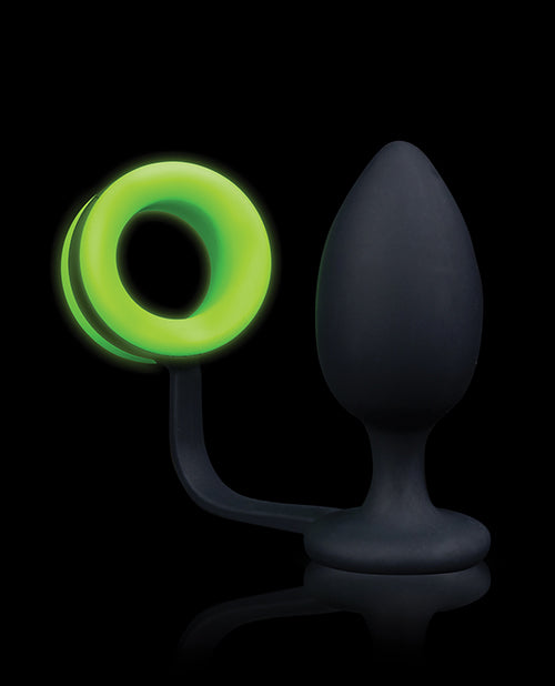 Shots Ouch Butt Plug w/Cock Ring - Glow in the Dark