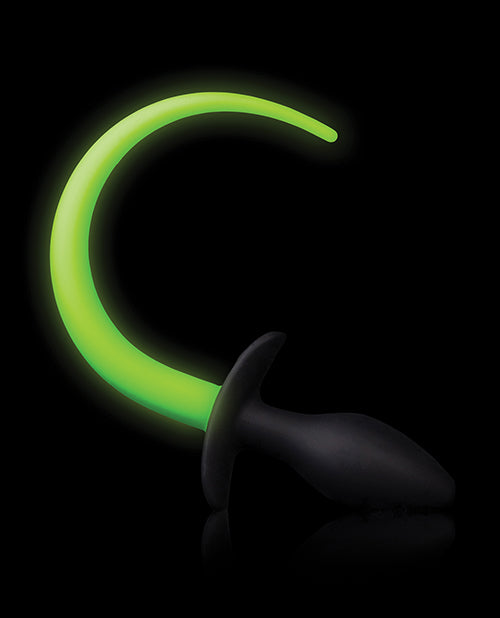 Shots Ouch Puppy Tail Plug - Glow in the Dark