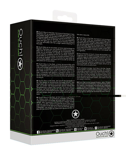 Shots Ouch Chest Bulldog Harness - Glow in the Dark S/M