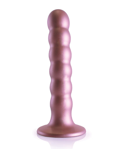 Shots Ouch 5" Beaded G-Spot Dildo - Rose Gold