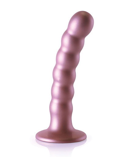 Shots Ouch 5" Beaded G-Spot Dildo - Rose Gold