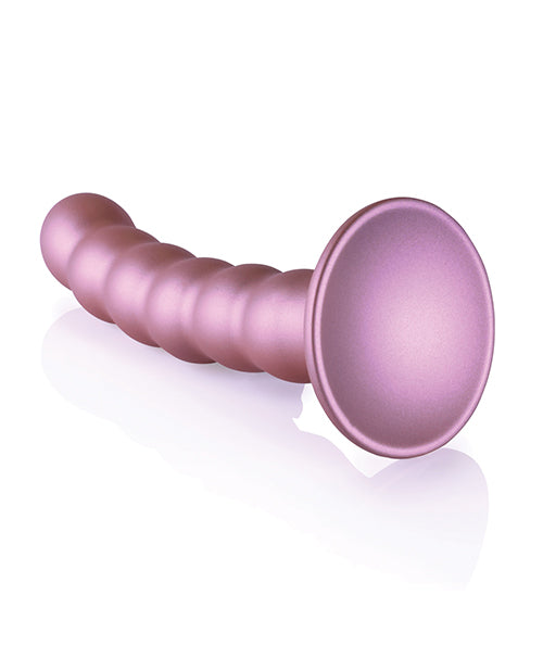 Shots Ouch 5" Beaded G-Spot Dildo - Rose Gold