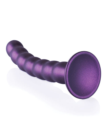 Shots Ouch 8" Beaded G-Spot Dildo - Metallic Purple