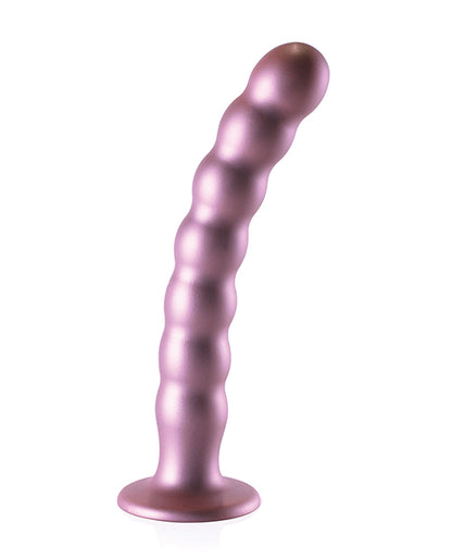 Shots Ouch 8" Beaded G-Spot Dildo - Rose Gold