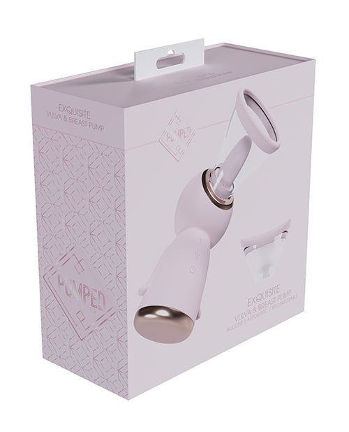 Shots Pumped Exquisite Rechargeable Vulva & Breast Pump - Pink