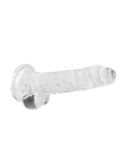 Shots RealRock Realistic Crystal Clear 7" Dildo w/Balls - Transparent Clear