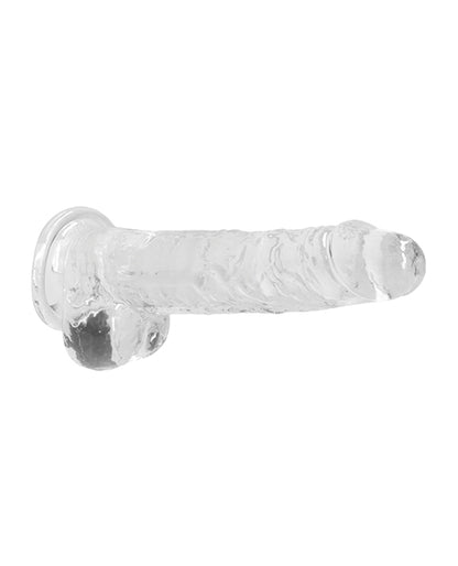 Shots RealRock Realistic Crystal Clear 8" Dildo w/Balls - Transparent Clear