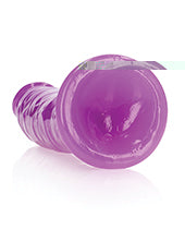 Shots RealRock 8" Slim Dildo Glow in the Dark - Neon Purple