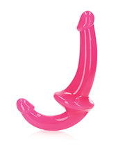 Shots RealRock 6" Strapless Strap On Glow in the Dark - Neon Pink