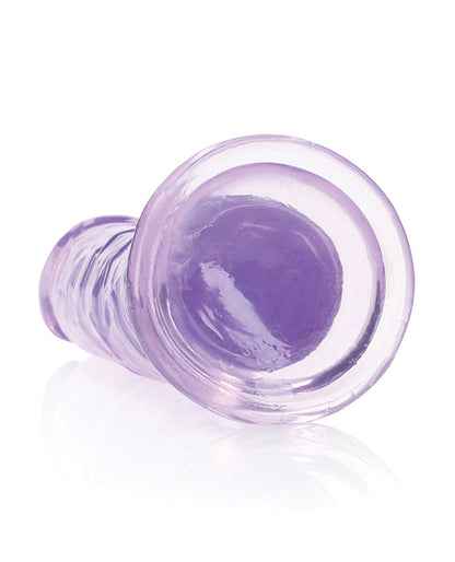 Shots RealRock Crystal Clear 8" Straight Dildo w/Suction Cup - Purple