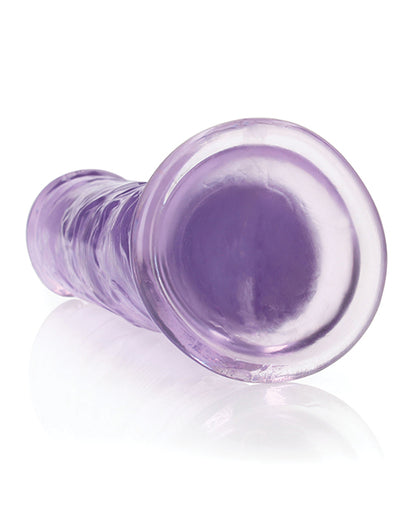 Shots RealRock Crystal Clear 9" Straight Dildo w/Suction Cup - Purple