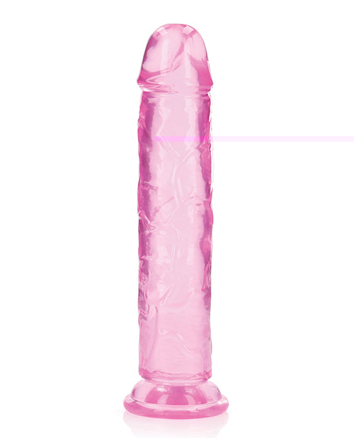 Shots RealRock Realistic Crystal Clear 10" Straight Dildo - Pink