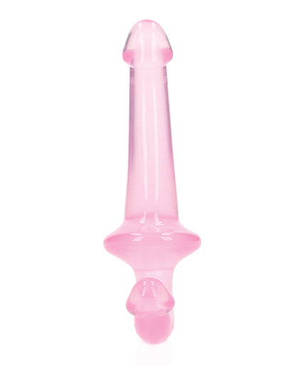 Shots RealRock Crystal Clear 6" Strapless Strap-On - Pink