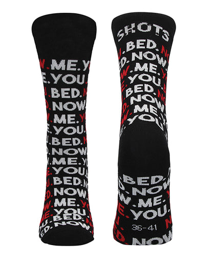 Shots Sexy Socks You, Me, Bed, Now  - Male