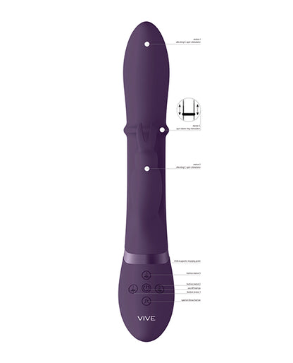 Shots Vive Halo Up & Down Ring G-Spot Rabbit - Purple