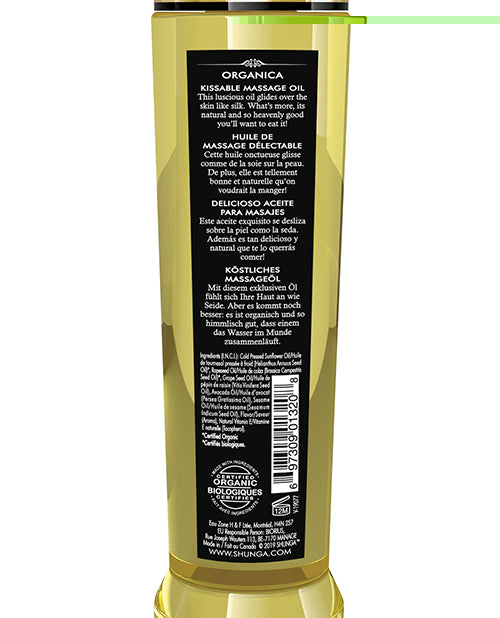 Shunga Organica Kissable Massage Oil - 8 oz Maple Delight