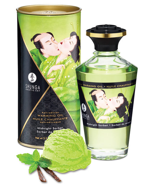 Shunga Warming Oil - 3.5 oz Midnight Sorbet