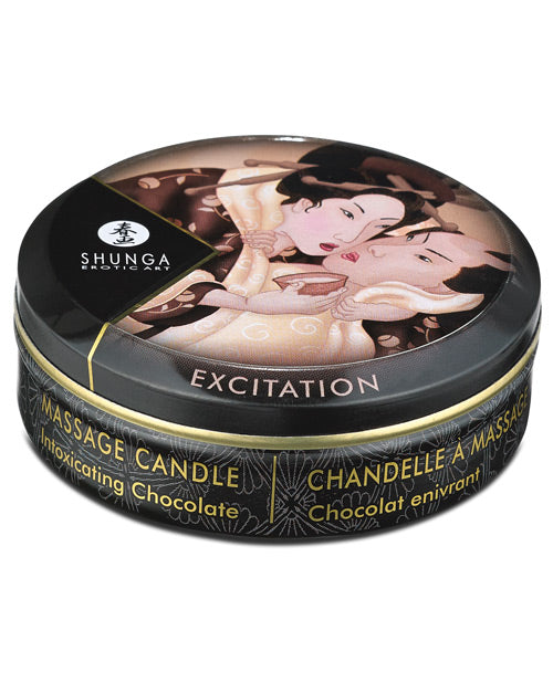 Shunga Excitation Mini Candlelight Massage Candle - 1 oz Intoxicating Chocolate