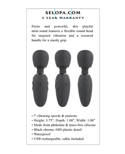 Selopa Buzz One Out Mini Wand - Black