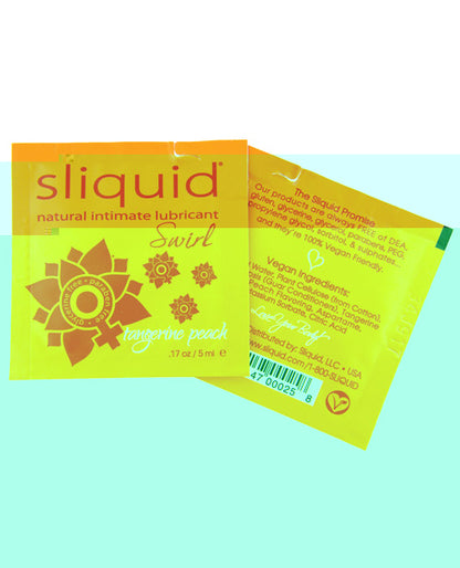 Sliquid Naturals Swirl Lubricant Pillow - .17 oz Peach