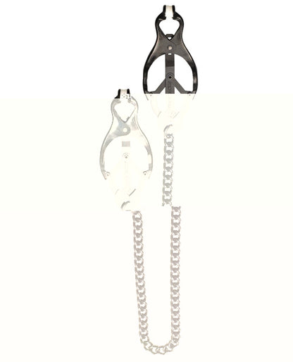 Spartacus Black Butterfly Style Nipple Clamps w/Chain