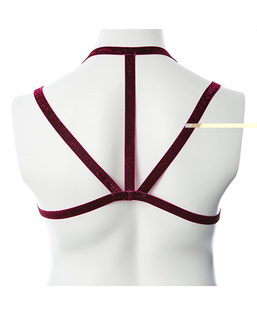 Gender Fluid Sugar Coated Harness - S-L Raspberry Glitter