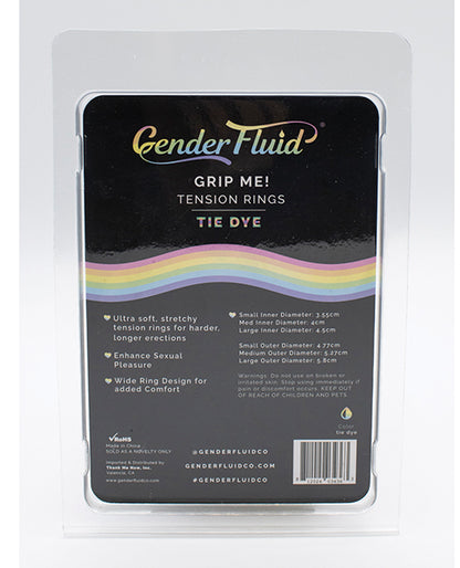 Gender Fluid Grip Me! Tension Ring Set - Tie Dye