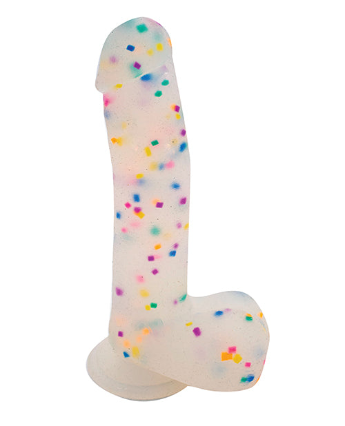 Get Lucky 8.5" Real Skin Confetti Cock - Multi Color