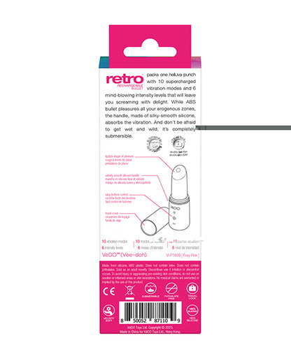 VeDO Retro Rechargeable Bullet Lip Stick Vibe - Pink